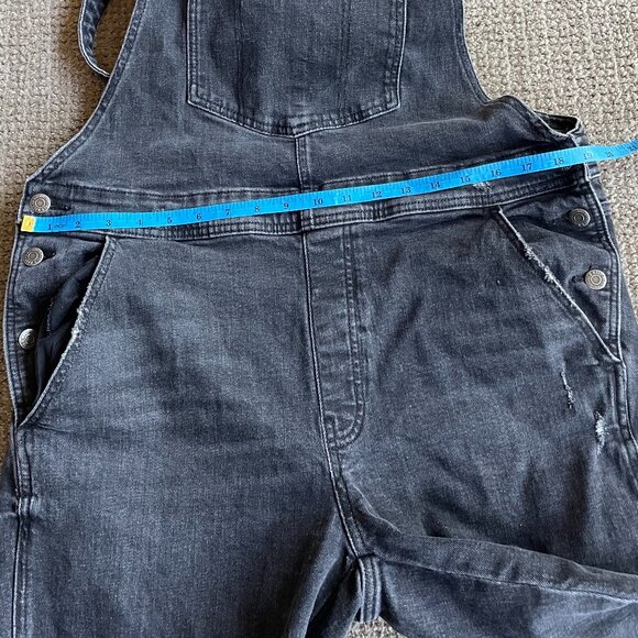 OLD NAVY Denim O.G. Jean Overalls Workwear Black-Wash Size 16 - Picture 10 of 11